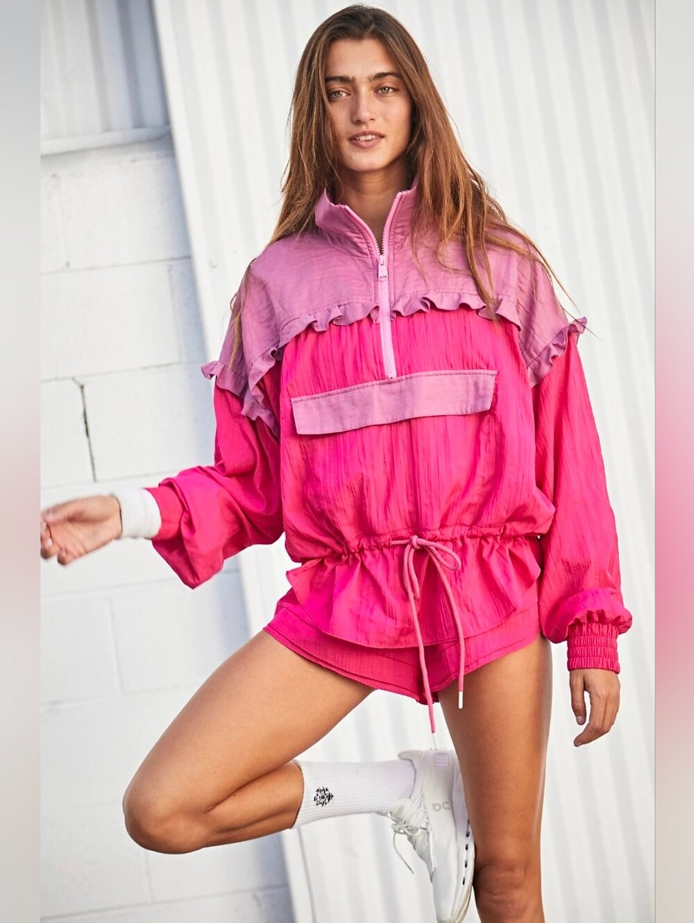 Free People FP Movement "Let's Go Out" Pullover Windbreaker